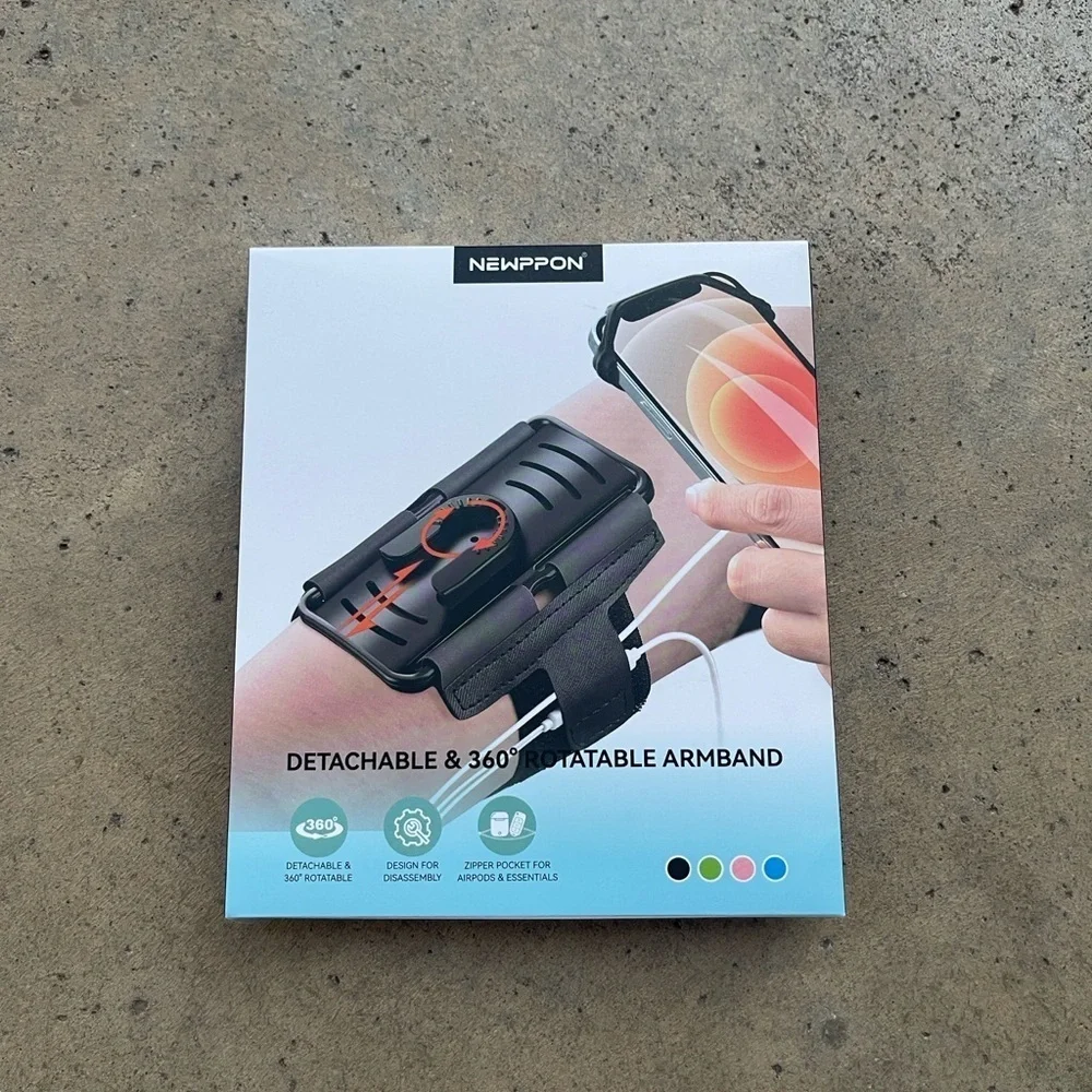 Cell Phone Running Armband - Detachable & 360° Rotatable Universal Arm Band